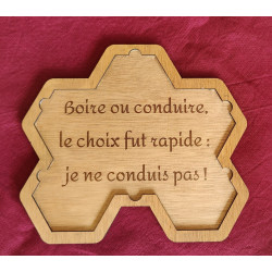 Présentoir à dessous de verre humoristique – 6 dessous gravés + dessou