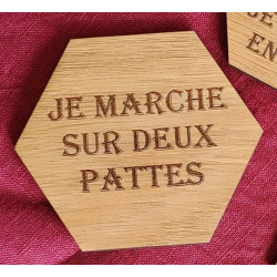 Présentoir à dessous de verre humoristique – 6 dessous gravés + dessou