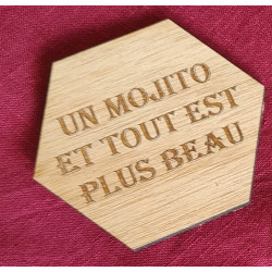 Présentoir à dessous de verre humoristique – 6 dessous gravés + dessou