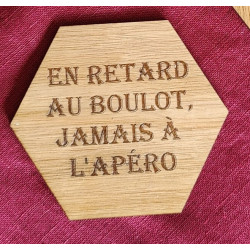 Présentoir à dessous de verre humoristique – 6 dessous gravés + dessou