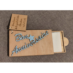 Enveloppe Cadeau en Bois Personnalisable | Bon Anniversaire Original